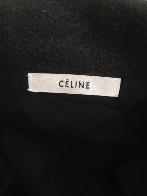 Celine Long Tweed Coat at 1stDibs