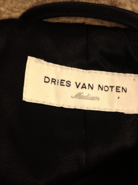 Women's Dries Van Noten Swing Coat with Embellished Sleeves For Sale