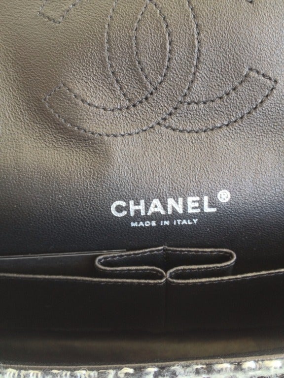 Chanel Gray Tweed 2.55 Purse 3