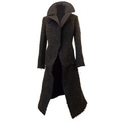 Celine Long Tweed Coat