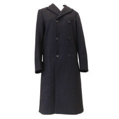 Prada Charcoal Coat with Bow