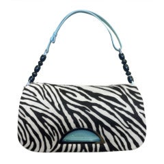 Dior Zebra Print Pony Hair 'Malice' Purse