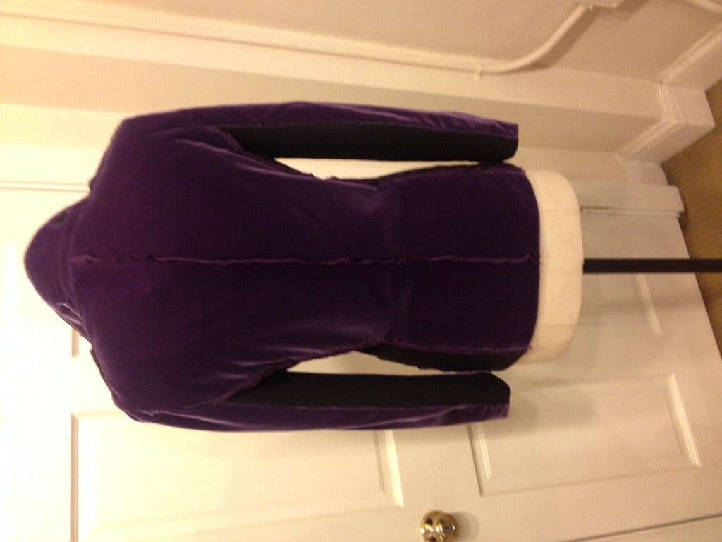 Bottega Venetta Purple Velvet Jacket at 1stdibs