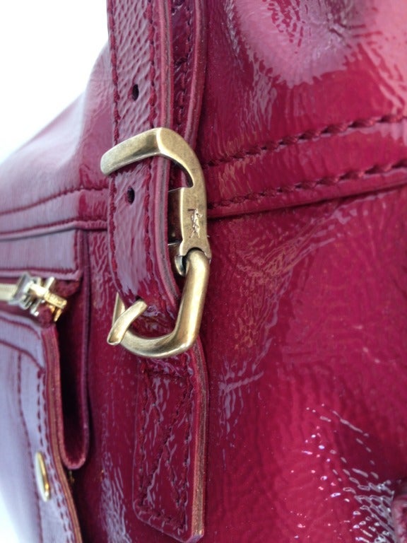 YSL Raspberry Patent Downtown Bag at 1stdibs  