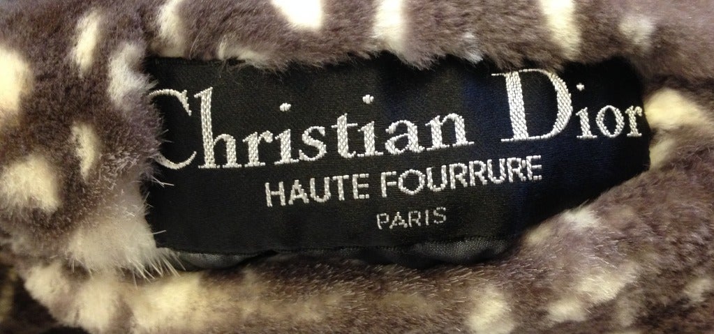 Dior Spotted Mink Coat For Sale 2