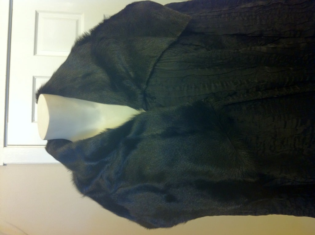 Donna Karan Coat with Fur Collar