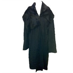 Donna Karan Coat with Fur Collar