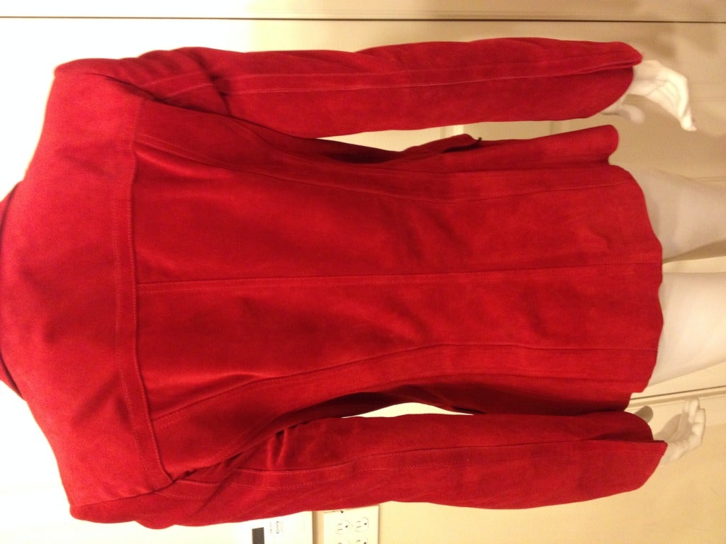 Gucci Red Suede Jacket 3