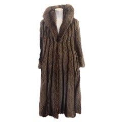 Retro Christian Dior Full Length Fur Coat