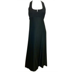 Chado Black Hammered Silk Gown