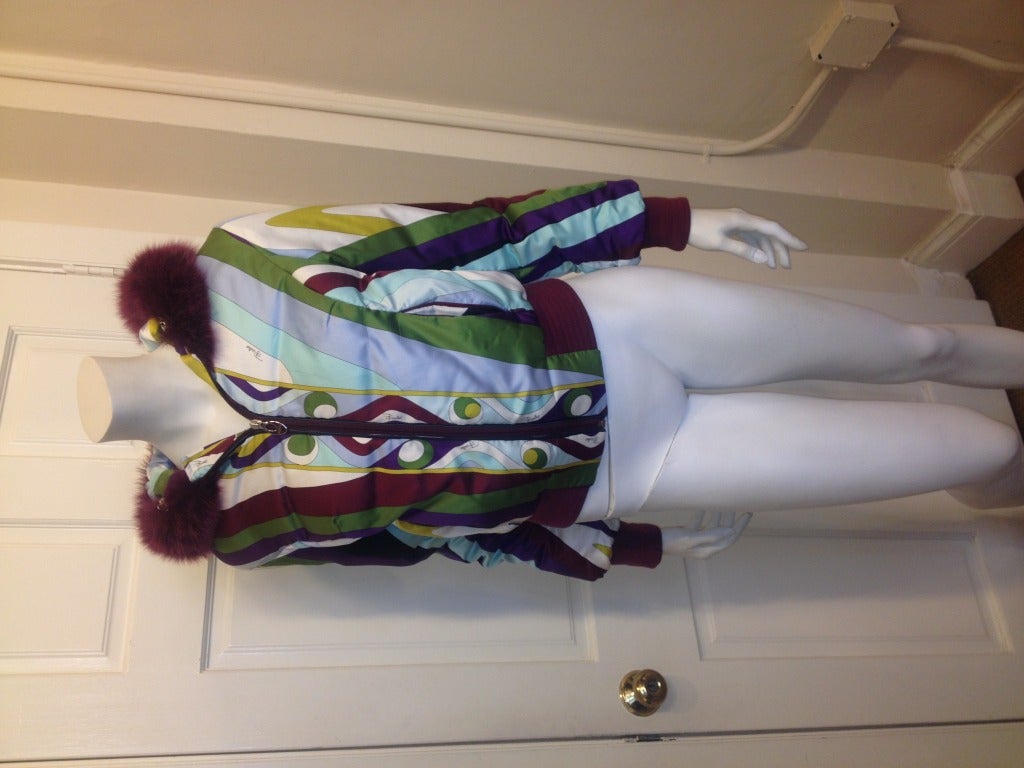 Emilio Pucci Hooded Puffy Jacket At 1stdibs 