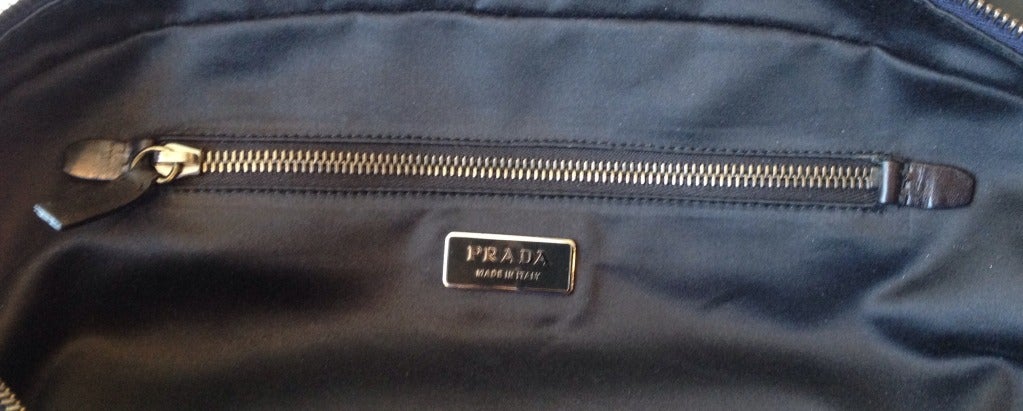 Prada Midnight Blue Velvet Purse 4