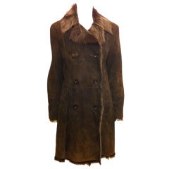 Henry Beguelin Brown Shearling Coat