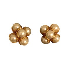 Chanel Pearl Cluster Earrings