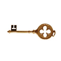 Tiffany Gold Key Pendant