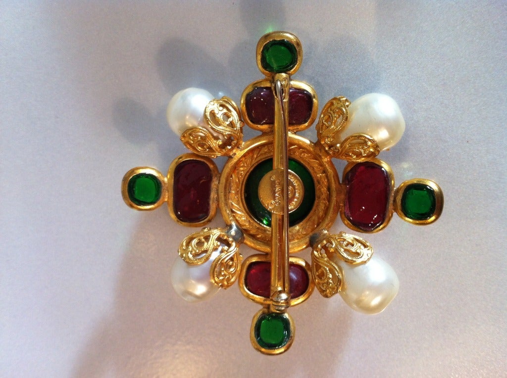 Chanel Gripoix Eagle Brooch