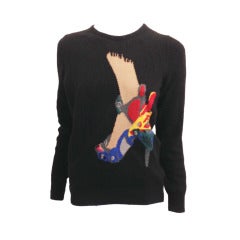 Balenciaga Intarsia Knit "High-Heel" Sweater