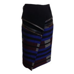 Proenza Schouler Wrap Skirt with Leather Trim