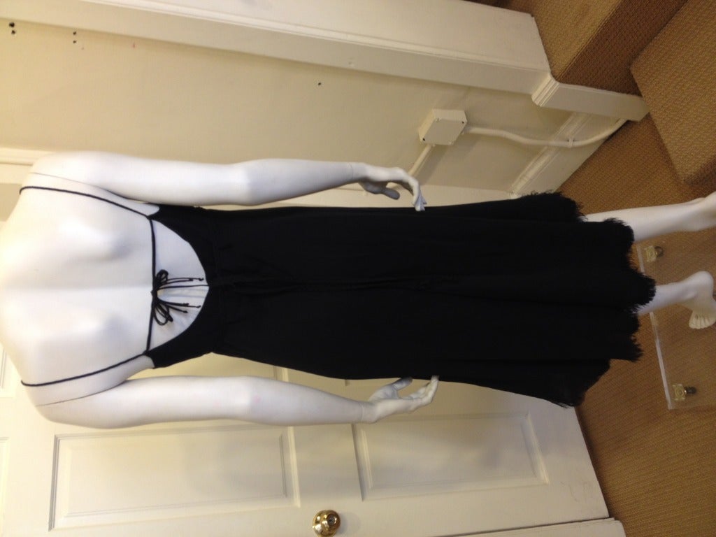 Chado Black Silk Chiffon Dress 2