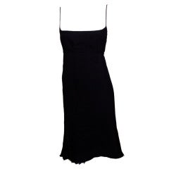 Chado Black Silk Chiffon Dress