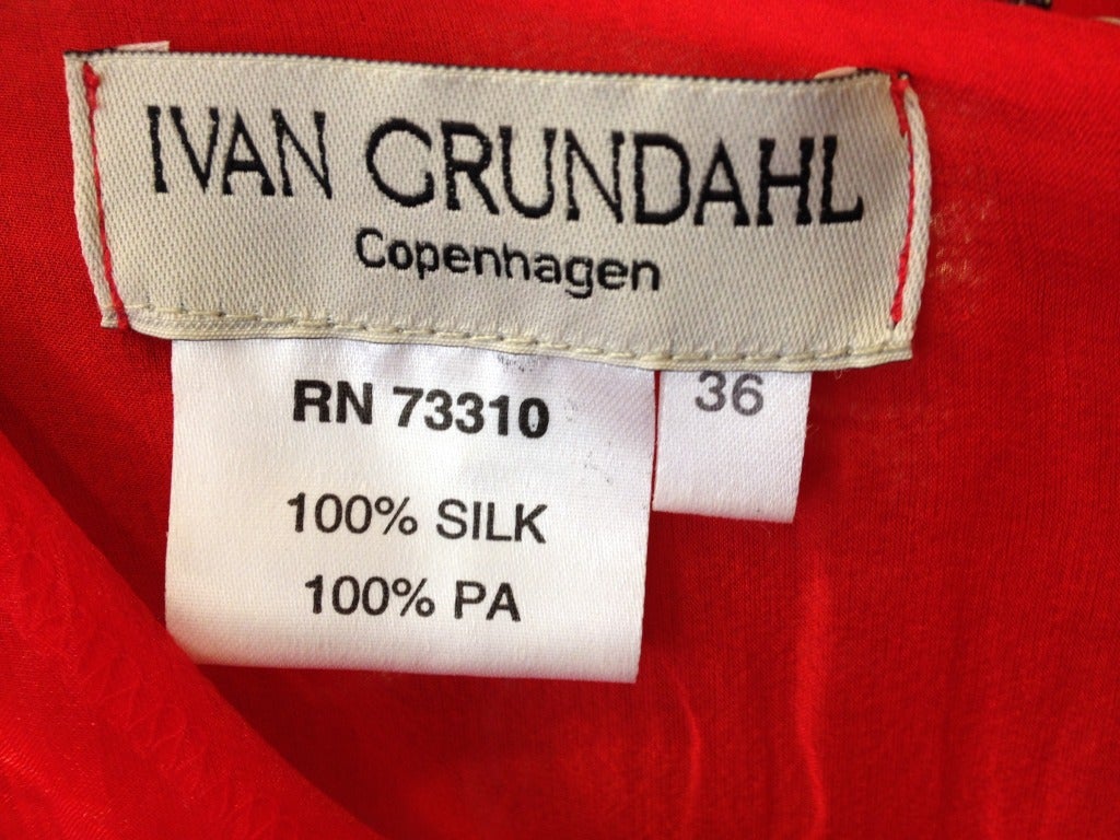 Ivan Grundahl Red Gown at 1stDibs