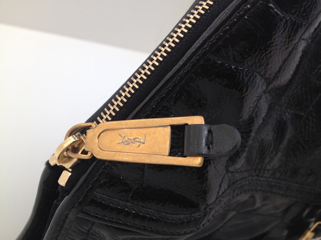 Yves Saint Laurent Black Patent \u0026quot;Downtown\u0026quot; Bag For Sale at 1stdibs  