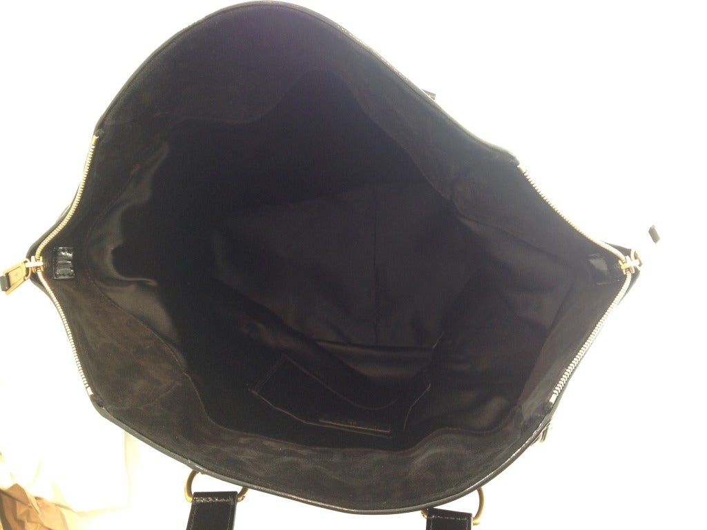 Yves Saint Laurent Black Patent \u0026quot;Downtown\u0026quot; Bag For Sale at 1stdibs  