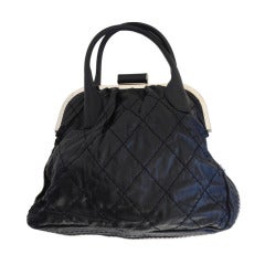 Chanel Black Expandable Quilted Handbag