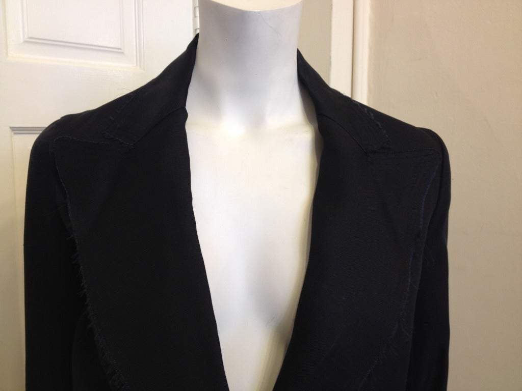 Lanvin Black Silk Blazer