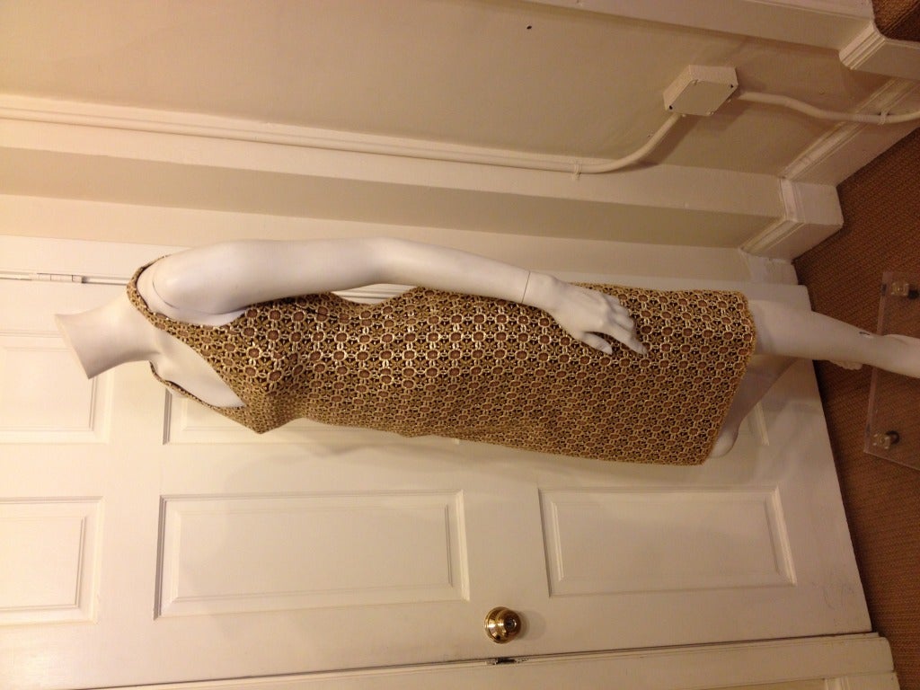 Prada Gold Dress In Excellent Condition In San Francisco, CA