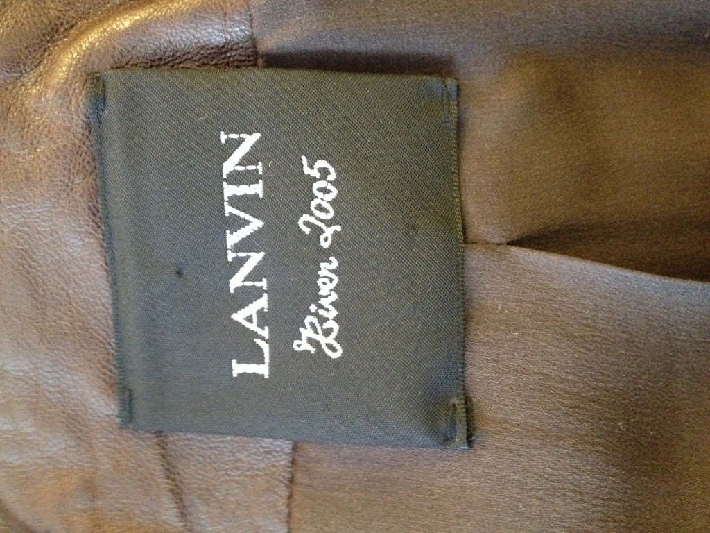 Lanvin Brown Leather Jacket With Fringe 4