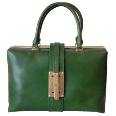 Alexander McQueen Green Leather Handbag