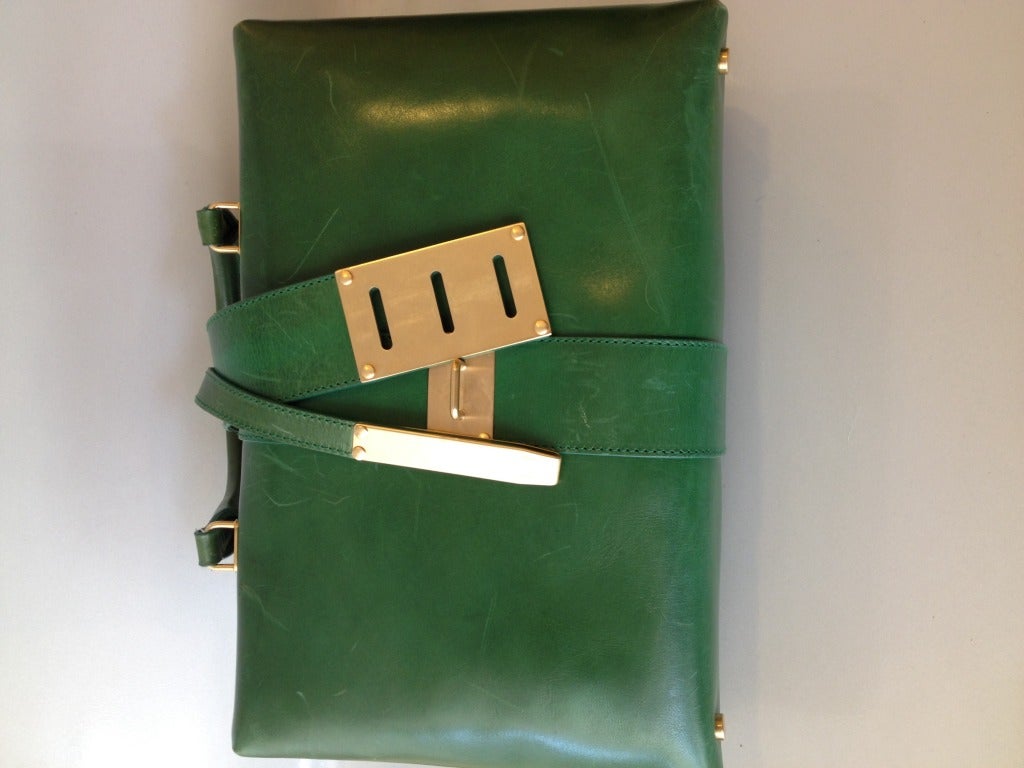 Alexander McQueen Green Leather Handbag 2