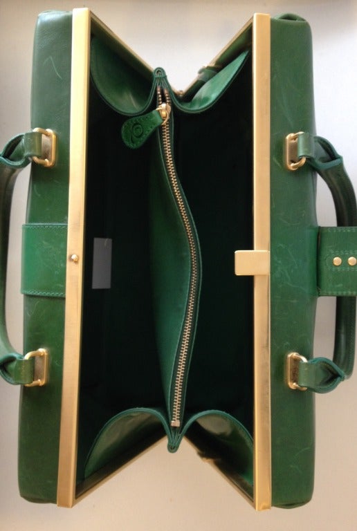 Alexander McQueen Green Leather Handbag 4