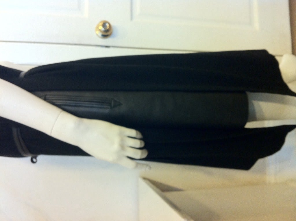 Hermes Wool and Leather Dress In Excellent Condition For Sale In San Francisco, CA