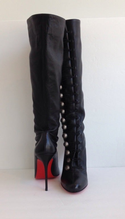 Women's Christian Louboutin Black Ronfifi Corset Boot