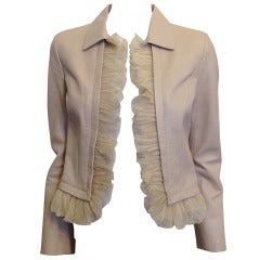 Valentino Cream Leather Jacket