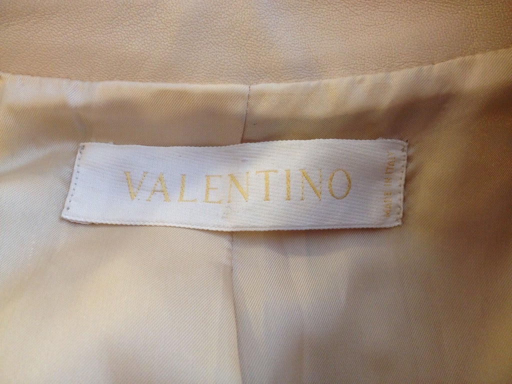 Valentino Cream Leather Jacket 2