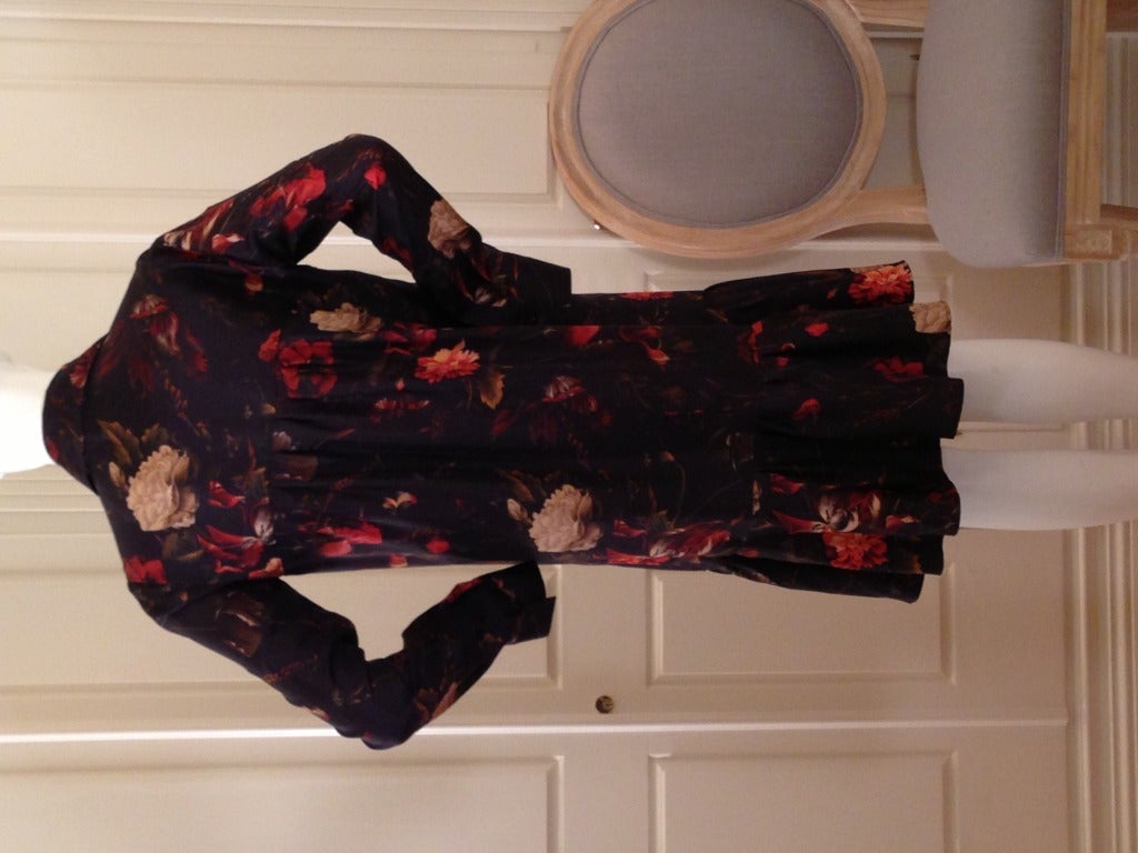 Givenchy Silk Floral Dress In Excellent Condition In San Francisco, CA