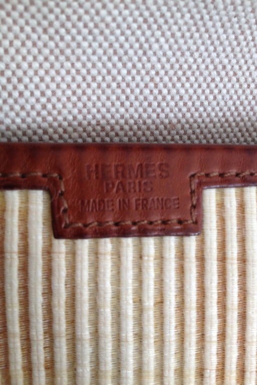 Hermes Crinoline and Barenia Leather Jige  Clutch 2