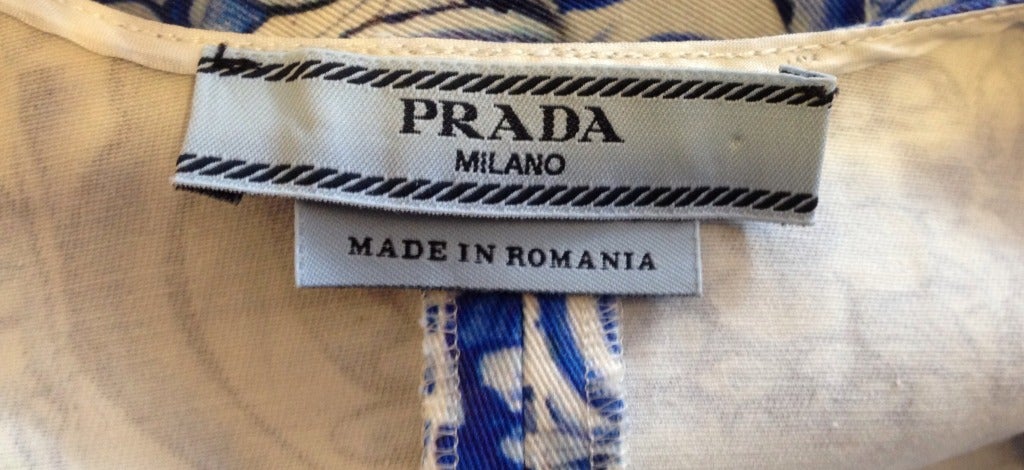 Prada Blue and White Dress 4