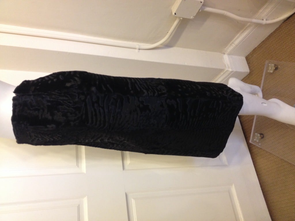 Women's Prada Black Broadtail Lamb Skirt