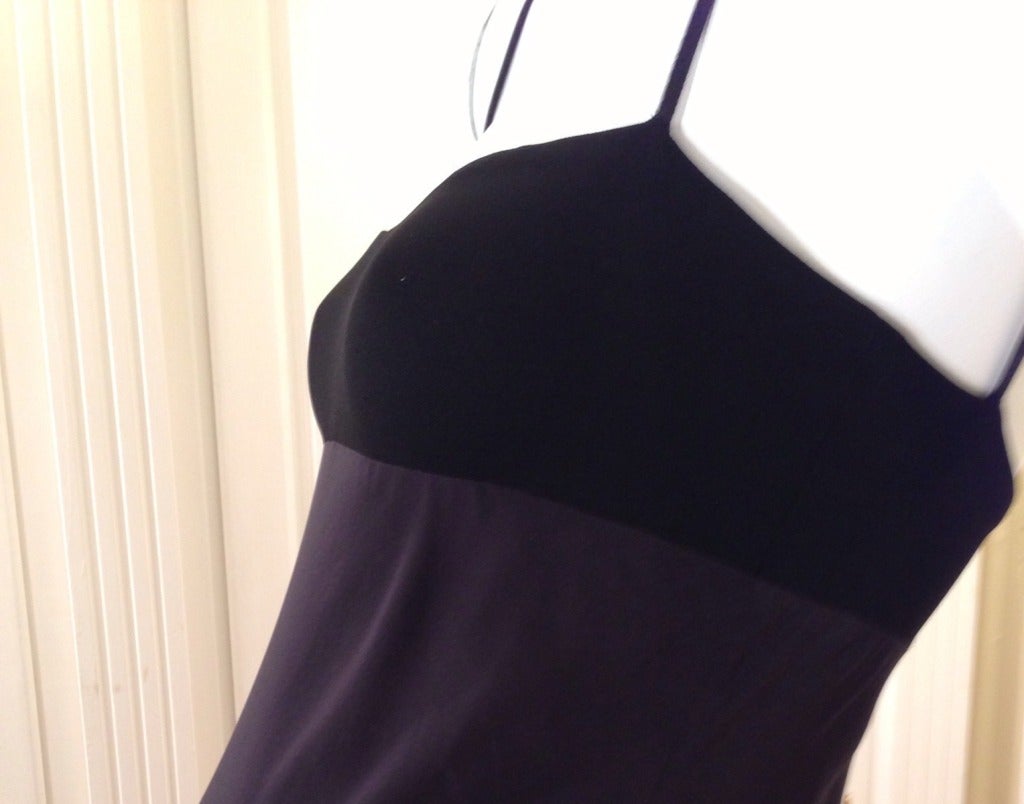 Narciso Rodriguez Black and Charcoal Silk Dress In Excellent Condition In San Francisco, CA
