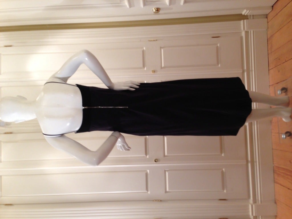Women's Narciso Rodriguez Black and Charcoal Silk Dress