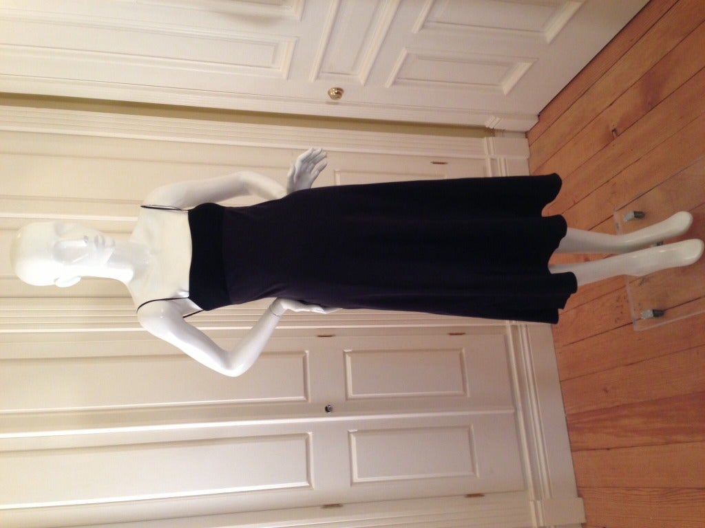 Narciso Rodriguez Black and Charcoal Silk Dress 3