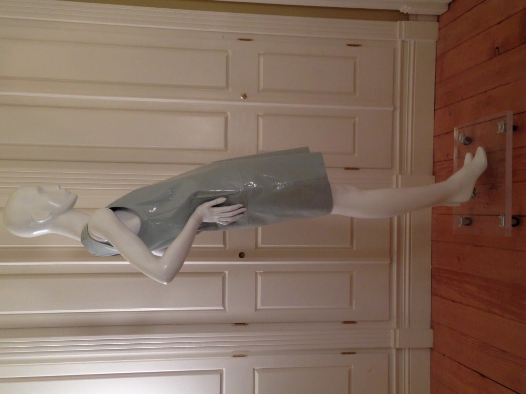 Gray Marni Ice Blue Patent Leather Dress