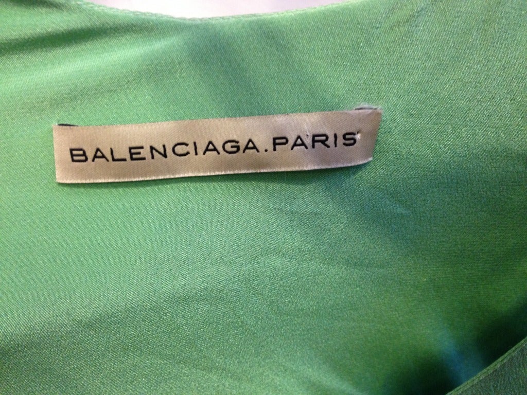Balenciaga Green and Coral Dress 5
