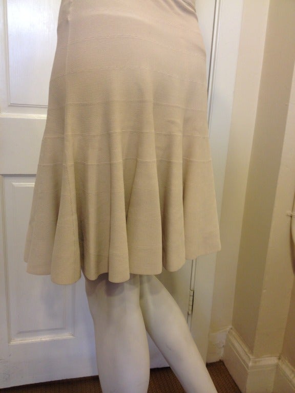Alaia Cream Flared Skirt 1