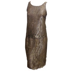 Chanel Metallic Gold Lace Skirt and Top 8