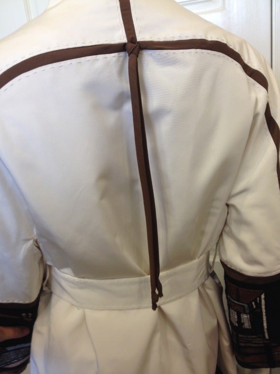 Chado White Coat with Japanese Embroidery 3